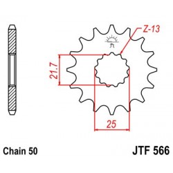 Pinion fata JT JTF 566-16 16T, 530 Pinion fata JT JTF 566-16 16T, 530