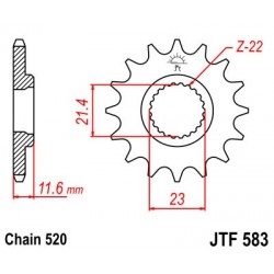 Pinion fata JT JTF 583-13 13T, 520 Pinion fata JT JTF 583-13 13T, 520