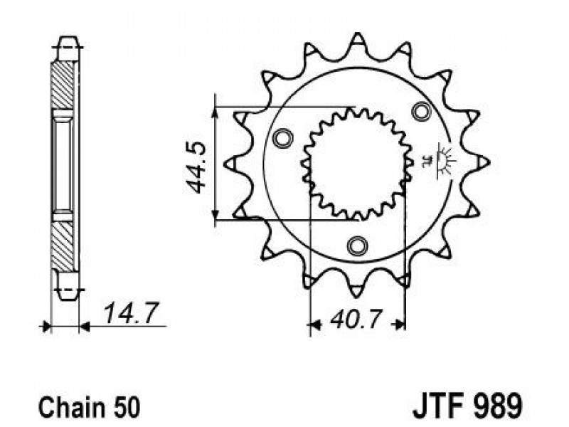 Pinion fata JT JTF 989-21 21T, 530 Pinion fata JT JTF 989-21 21T, 530