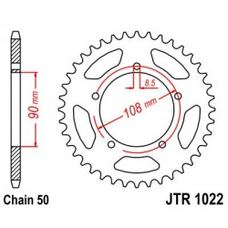 Foaie spate JT JTR 1022-42 42T, 530 Foaie spate JT JTR 1022-42 42T, 530