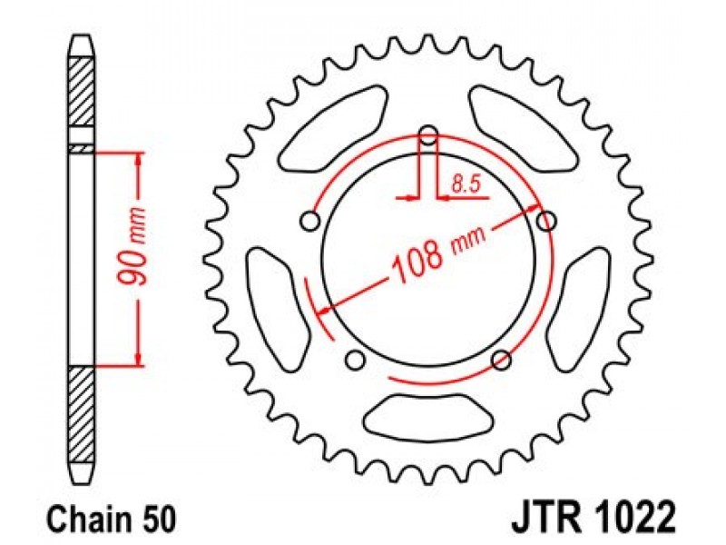 Foaie spate JT JTR 1022-42 42T, 530
