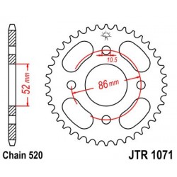 Foaie spate JT JTR 1071-30 30T, 520 Foaie spate JT JTR 1071-30 30T, 520