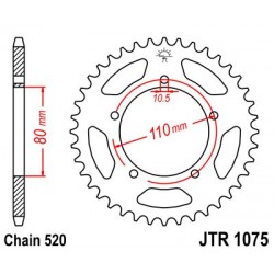 Foaie spate JT JTR 1075-39 39T, 520 Foaie spate JT JTR 1075-39 39T, 520