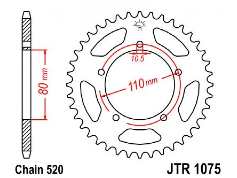 Foaie spate JT JTR 1075-39 39T, 520 Foaie spate JT JTR 1075-39 39T, 520