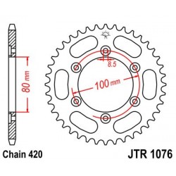 Foaie spate JT JTR 1076-52 52T, 420 Foaie spate JT JTR 1076-52 52T, 420