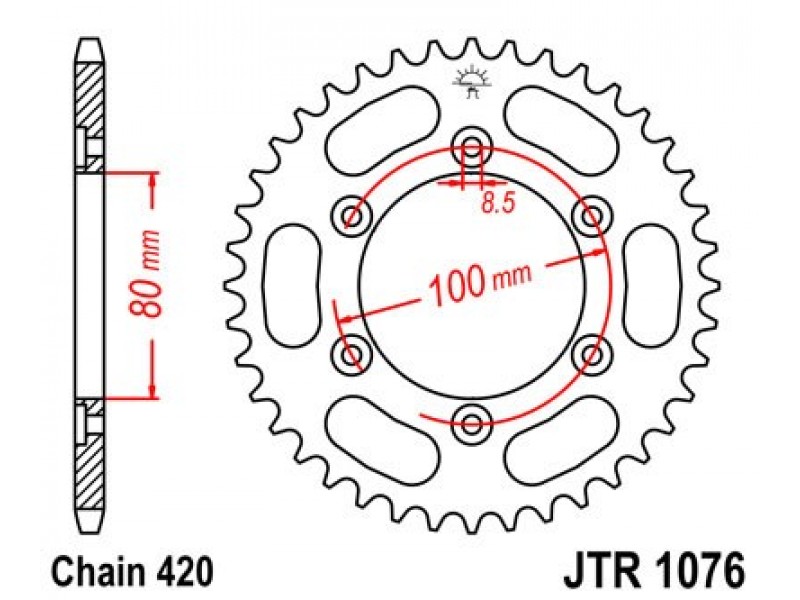 Foaie spate JT JTR 1076-52 52T, 420 Foaie spate JT JTR 1076-52 52T, 420