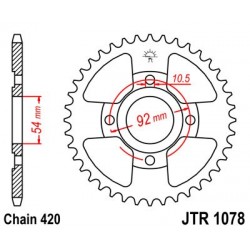 Foaie spate JT JTR 1078-47 47T, 420 Foaie spate JT JTR 1078-47 47T, 420
