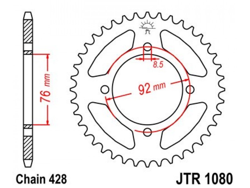 Foaie spate JT JTR 1080-39 39T, 428 Foaie spate JT JTR 1080-39 39T, 428