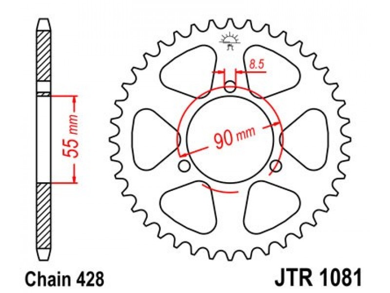 Foaie spate JT JTR 1081-46 46T, 428 Foaie spate JT JTR 1081-46 46T, 428
