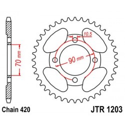 Foaie spate JT JTR 1203-42 42T, 420 Foaie spate JT JTR 1203-42 42T, 420