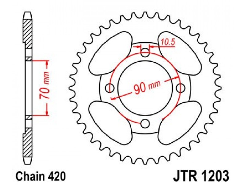 Foaie spate JT JTR 1203-42 42T, 420