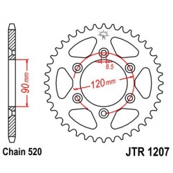 Foaie spate JT JTR 1207-39 39T, 520 Foaie spate JT JTR 1207-39 39T, 520
