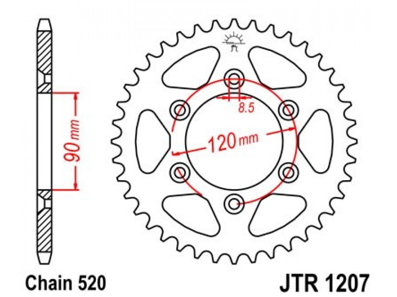 Foaie spate JT JTR 1207-39 39T, 520