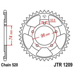 Foaie spate JT JTR 1209-41 41T, 520 Foaie spate JT JTR 1209-41 41T, 520