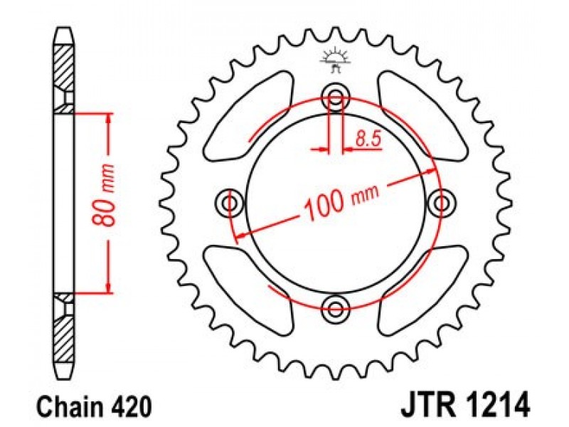 Foaie spate JT JTR 1214-36 36T, 420 Foaie spate JT JTR 1214-36 36T, 420