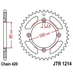 Foaie spate JT JTR 1214-47 47T, 420 Foaie spate JT JTR 1214-47 47T, 420