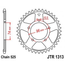 Foaie spate JT JTR 1313-40 40T, 525 Foaie spate JT JTR 1313-40 40T, 525