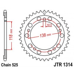 Foaie spate JT JTR 1314-39 39T, 525 Foaie spate JT JTR 1314-39 39T, 525