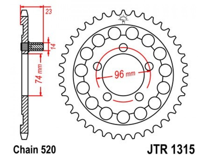 Foaie spate JT JTR 1315-40 40T, 520 Foaie spate JT JTR 1315-40 40T, 520