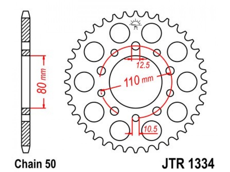 Foaie spate JT JTR 1334-47 47T, 530