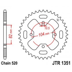 Foaie spate JT JTR 1351-40 40T, 520 Foaie spate JT JTR 1351-40 40T, 520
