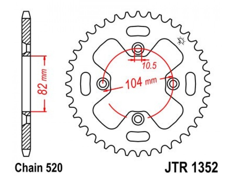 Foaie spate JT JTR 1352-40 40T, 520