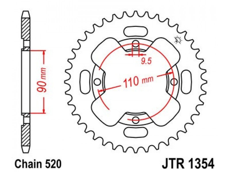 Foaie spate JT JTR 1354-38 38T, 520