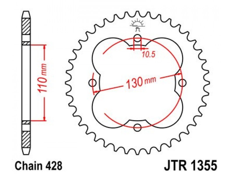 Foaie spate JT JTR 1355-48 48T, 428 Foaie spate JT JTR 1355-48 48T, 428