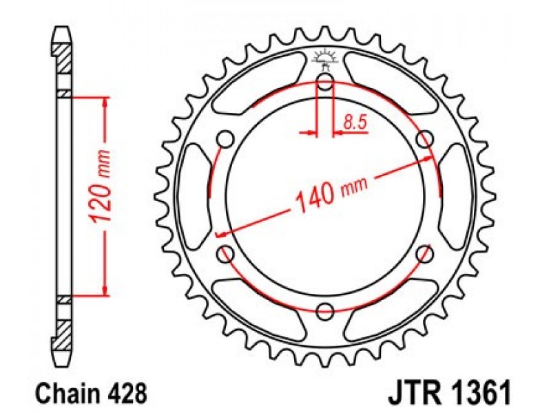 Foaie spate JT JTR 1361-50 50T, 428 Foaie spate JT JTR 1361-50 50T, 428