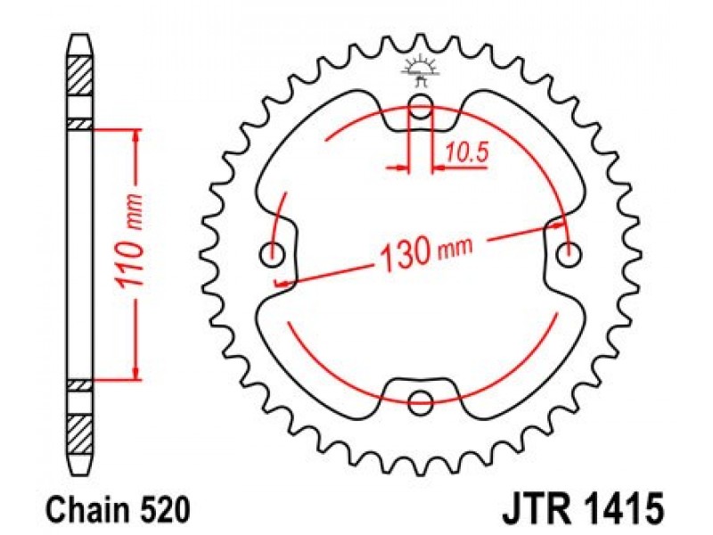 Foaie spate JT JTR 1415-38 38T, 520 Foaie spate JT JTR 1415-38 38T, 520