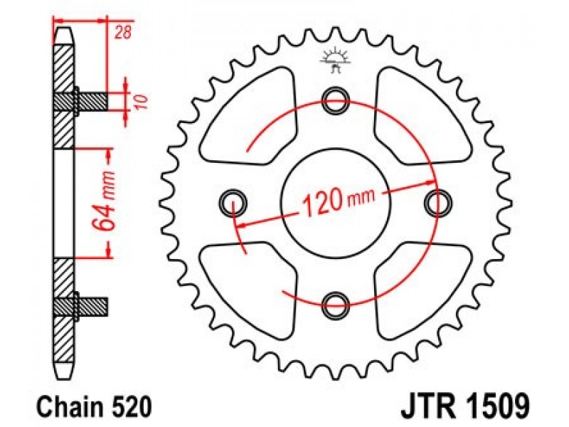 Foaie spate JT JTR 1509-41 41T, 520