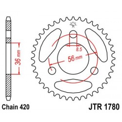 Foaie spate JT JTR 1780-28 28T, 420 Foaie spate JT JTR 1780-28 28T, 420