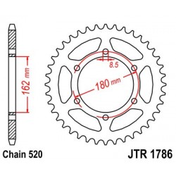 Foaie spate JT JTR 1786-46 46T, 520 Foaie spate JT JTR 1786-46 46T, 520