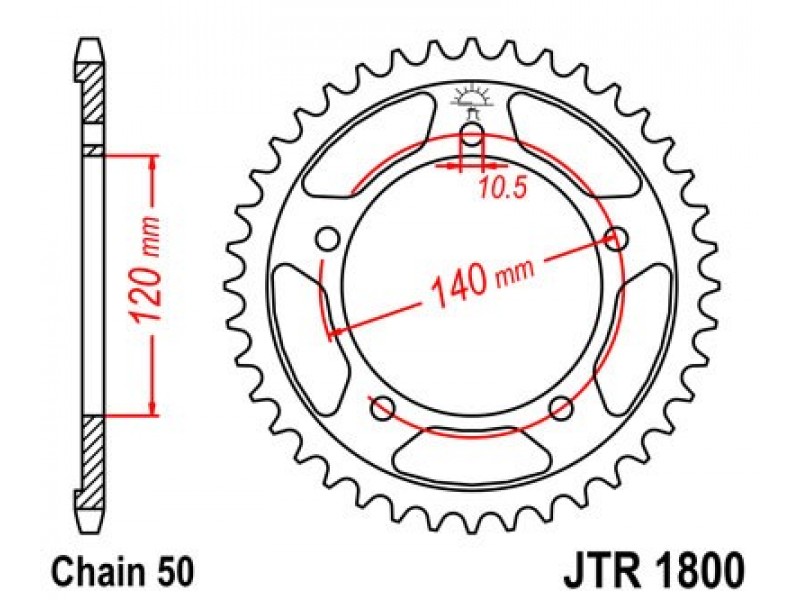 Foaie spate JT JTR 1800-46 46T, 530 Foaie spate JT JTR 1800-46 46T, 530