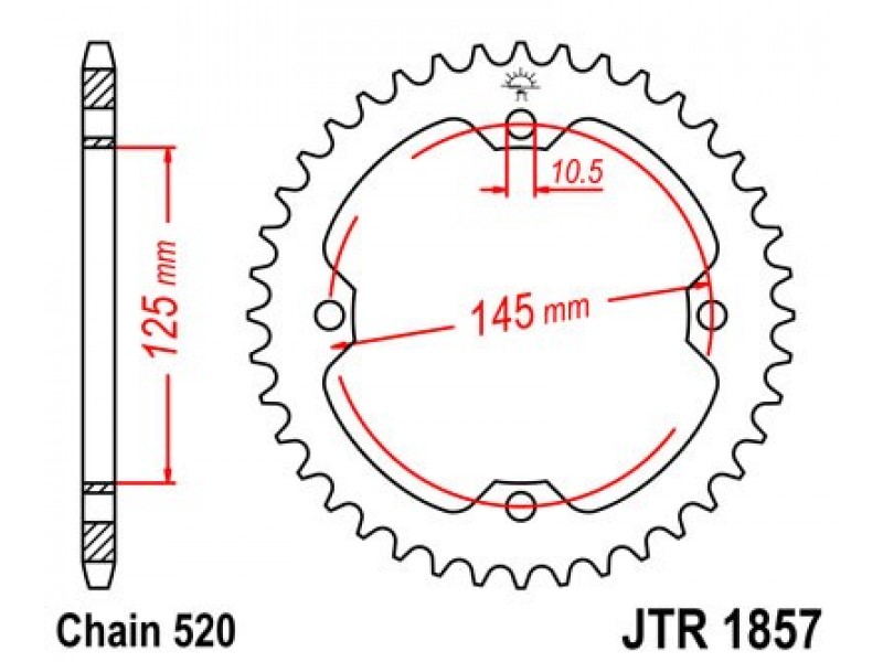 Foaie spate JT JTR 1857-45 45T, 520