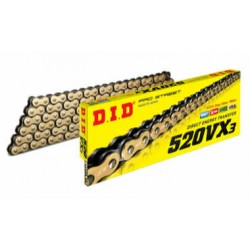 Lant VX series X-Ring D.I.D Chain 520VX3 118 zale auriu/negru Lant VX series X-Ring D.I.D Chain 520VX3 118 zale auriu/negru