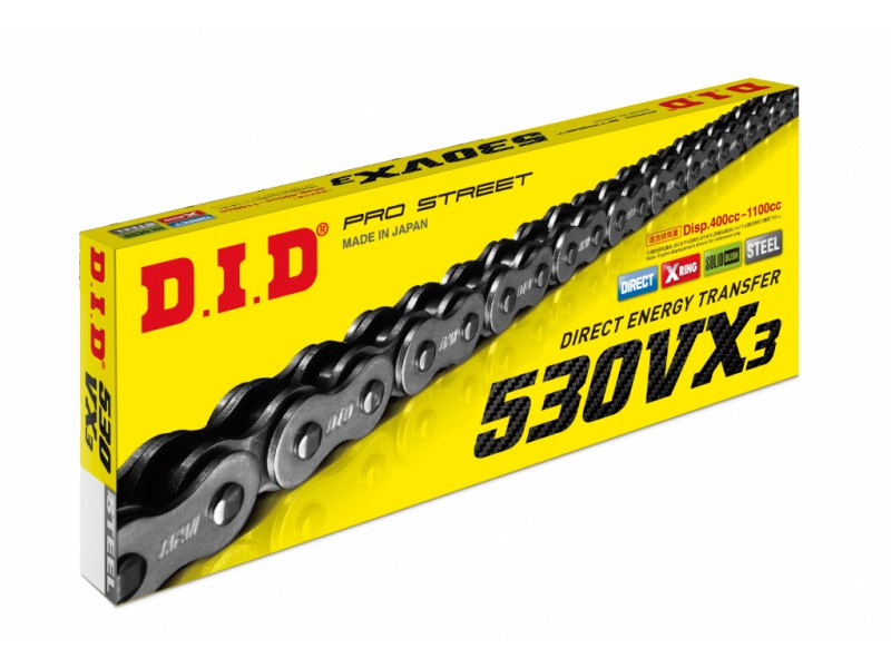 Lant VX series X-Ring D.I.D Chain 530VX3 114 zale auriu/negru Lant VX series X-Ring D.I.D Chain 530VX3 114 zale auriu/negru