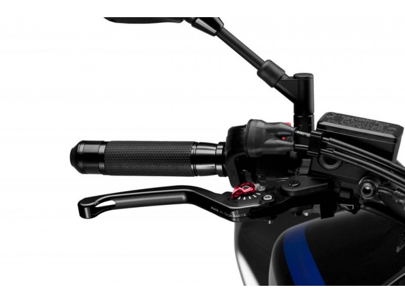 Brake lever without adapter PUIG 3.0 120NR lung negru/rosu