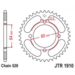 Foaie spate JT JTR 1910-32 32T, 520 Foaie spate JT JTR 1910-32 32T, 520