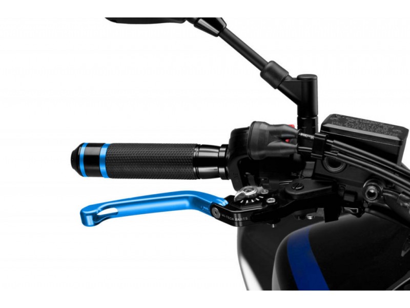Brake lever without adapter PUIG 3.0 110AP foldable albastru/argintiu