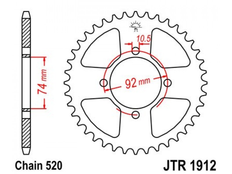 Foaie spate JT JTR 1912-42 42T, 520 Foaie spate JT JTR 1912-42 42T, 520