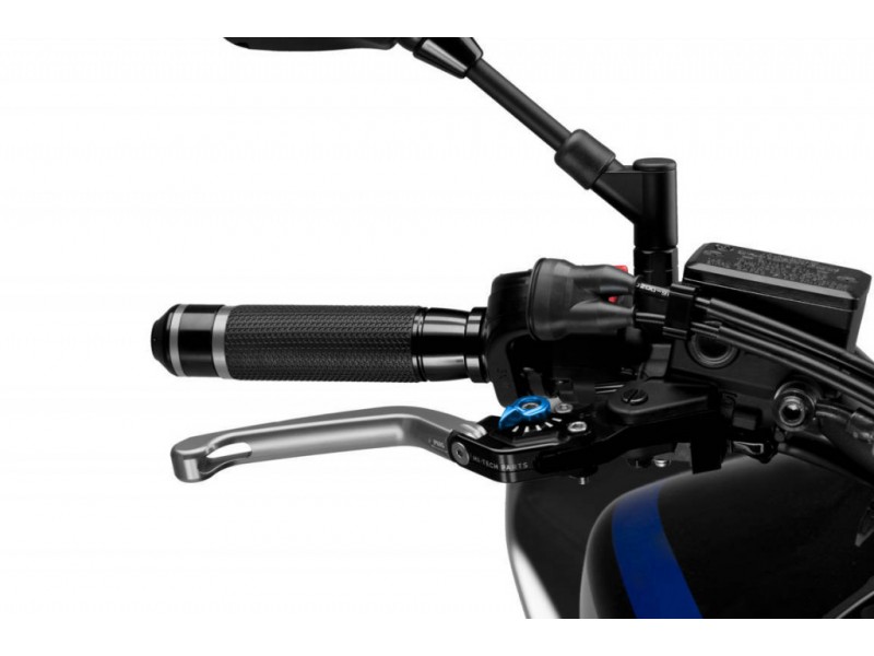 Brake lever without adapter PUIG 3.0 110PA foldable silver/blue