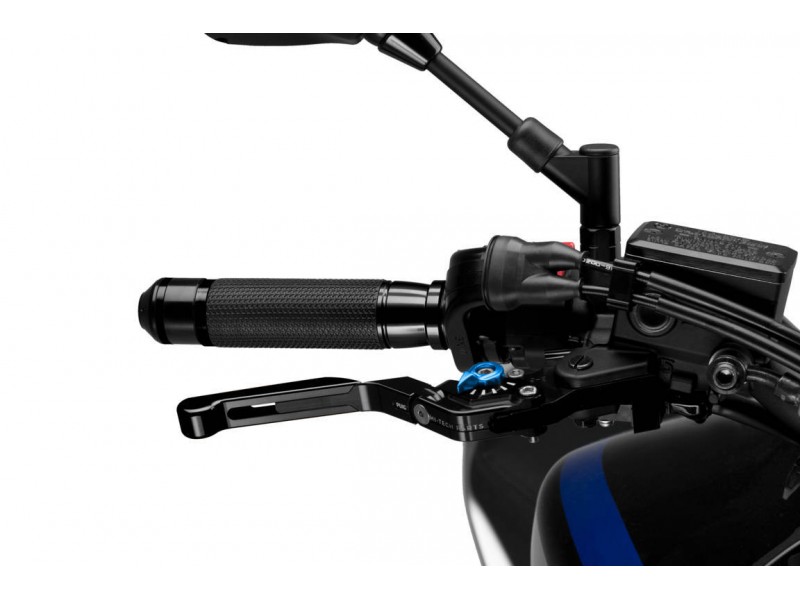 Brake lever without adapter PUIG 3.0 14NNA extendable folding negru/albastru