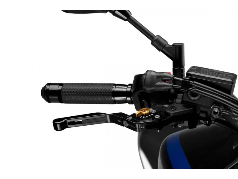 Brake lever without adapter PUIG 3.0 14NNO extendable folding black/gold