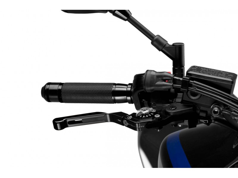 Brake lever without adapter PUIG 3.0 14NNP extendable folding black/silver