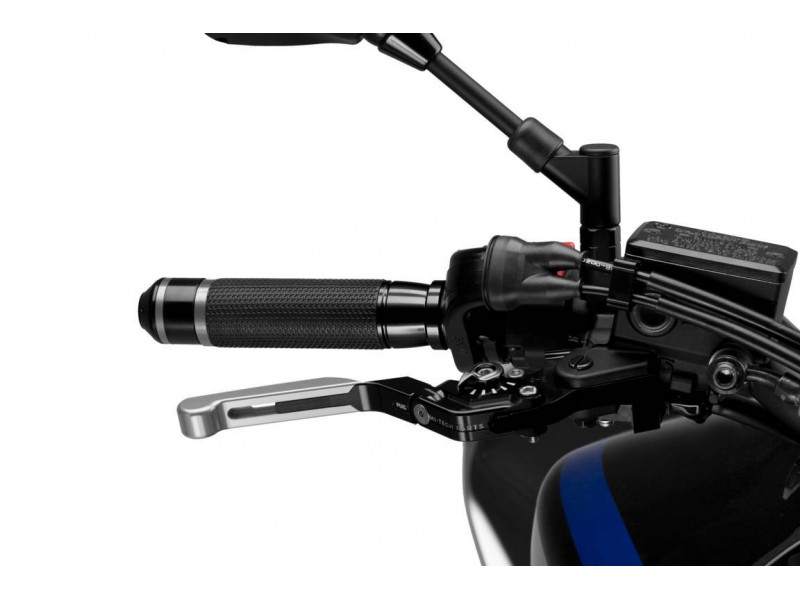 Brake lever without adapter PUIG 3.0 14PNN extendable folding silver/black