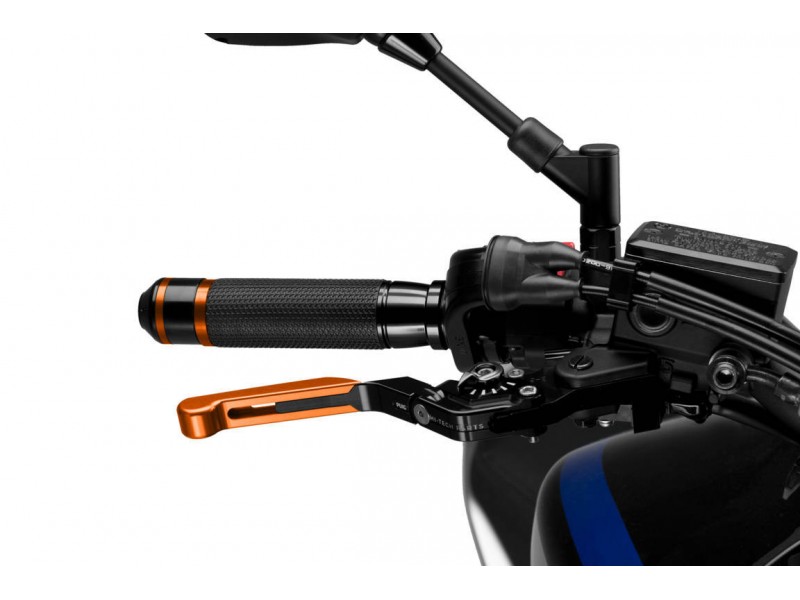 Brake lever without adapter PUIG 3.0 14TNN extendable folding orange/black