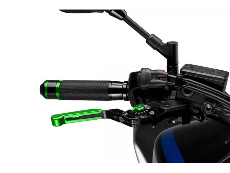 Brake lever without adapter PUIG 3.0 14VNV extendable folding green/green