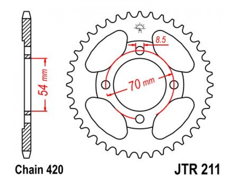 Foaie spate JT JTR 211-41 41T, 420 Foaie spate JT JTR 211-41 41T, 420
