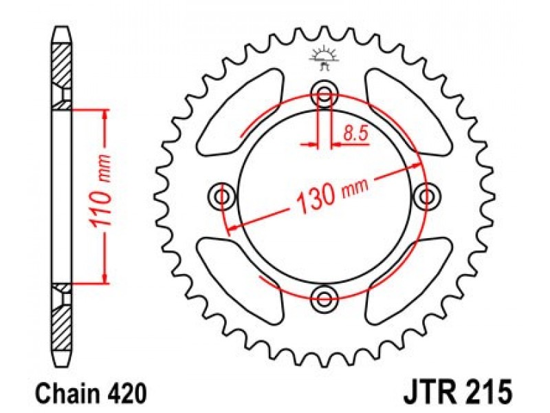 Foaie spate JT JTR 215-46 46T, 420